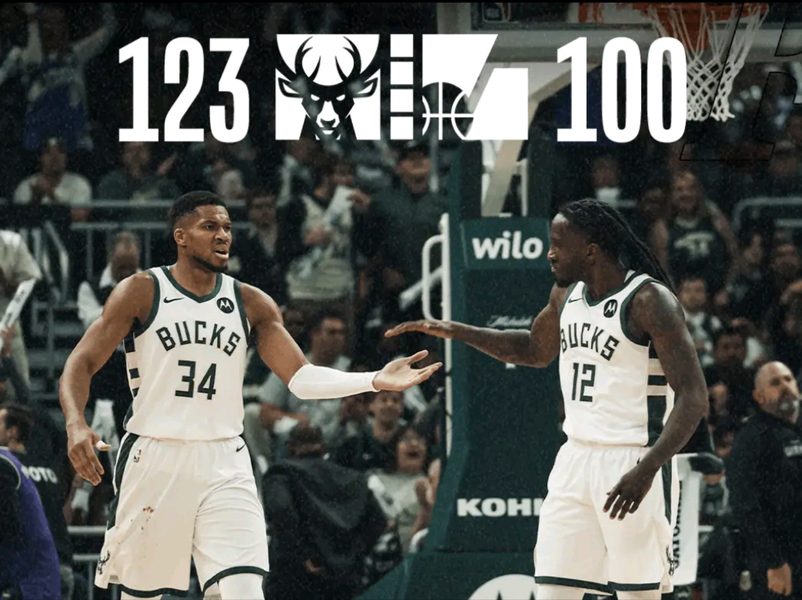 包含雄鹿队全场压倒爵士队，取得三连胜的词条