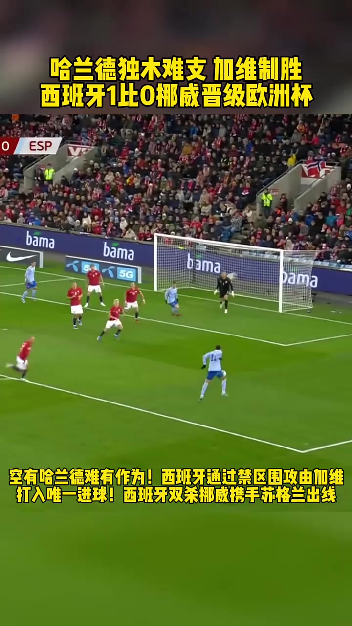 关于西班牙赢下挪威，锁定欧洲杯正赛资格的信息