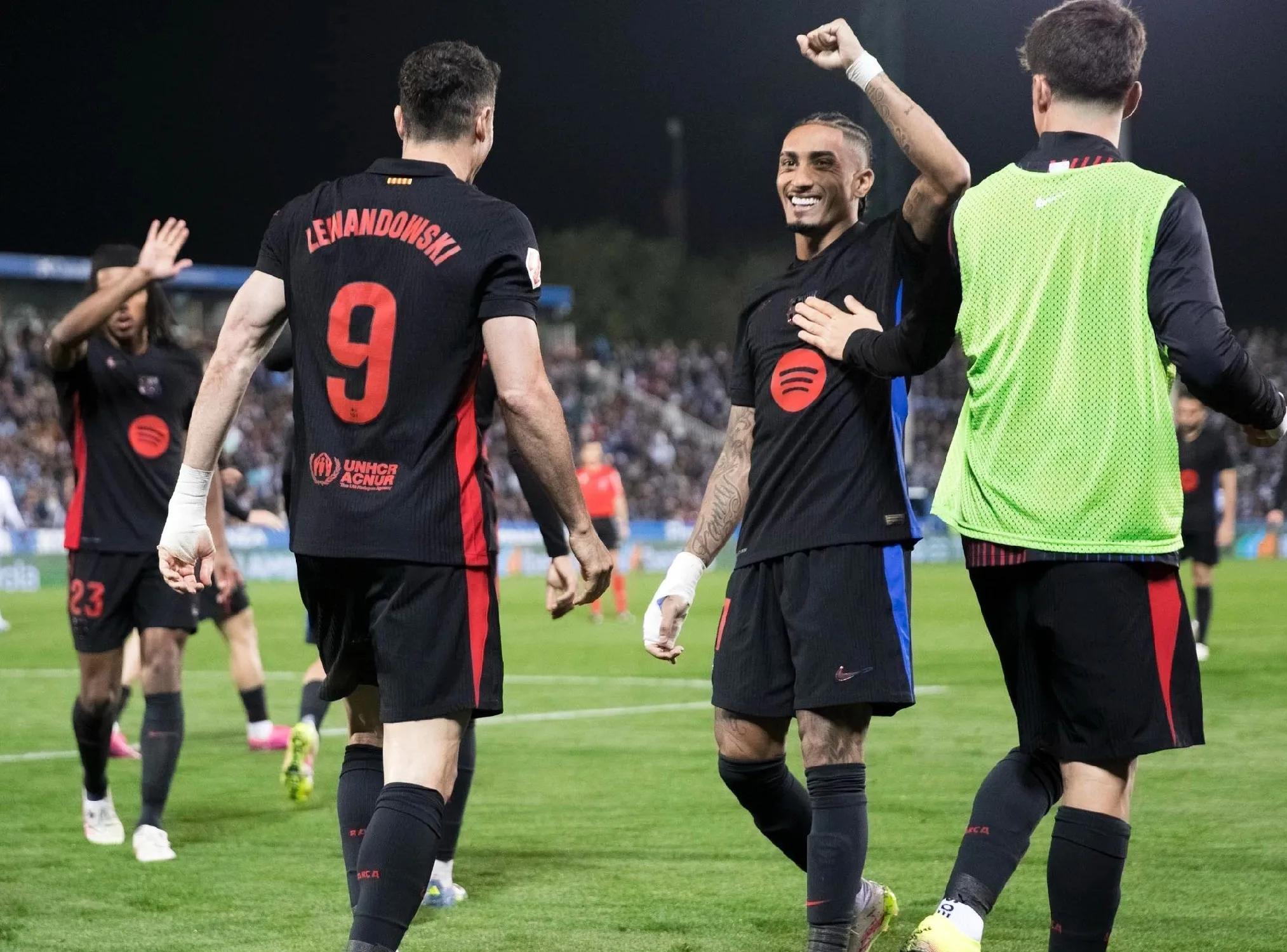 巴萨主场逆转莱加内斯,保持榜首位置 巴萨主场逆转莱加内斯,保持榜首位置